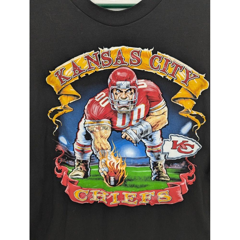 NFL Kansas City Chiefs Men's 5XL VTG Tough Guy Football Tee Shirt, NEW - Picture 2 of 5